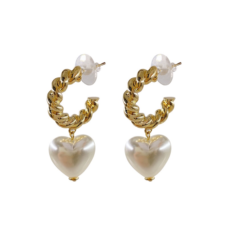 Korea Mutiara Hati anting-anting anting-anting baru trendi wanita musim panas anggun online influenc