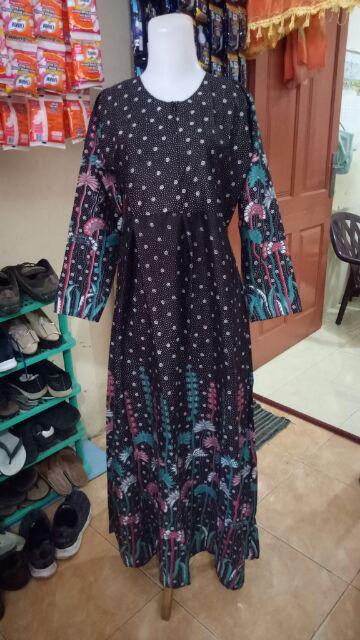 Ms Gamis Batik Sriwedari Maxi Super Jumbo Xxl Ld 110c. Bumil/busui Katun Sogan