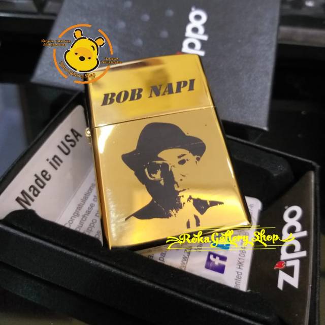 zippo gold custom grafir wajah bebas request