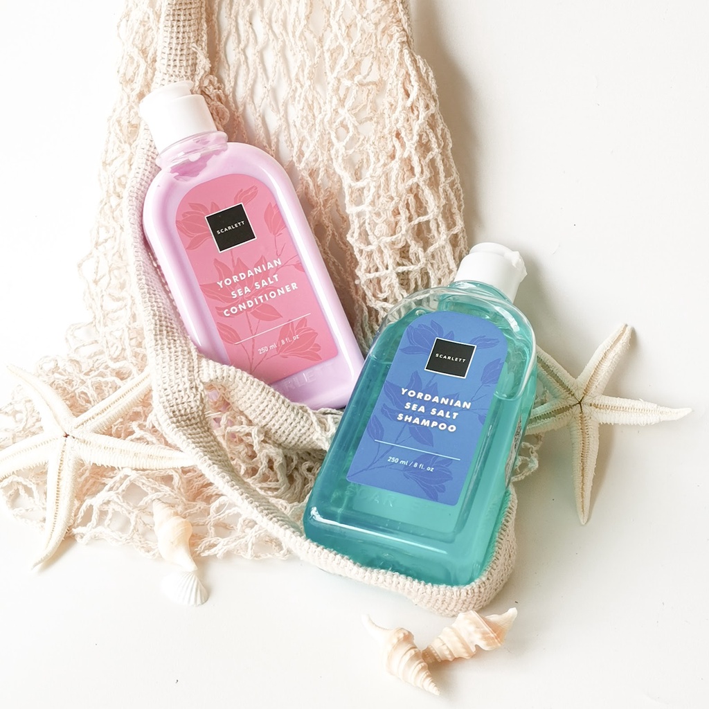 Scarlett Whitening Yordanian Sea Salt Shampoo /Fragrance Conditioner By Felicya Angelista