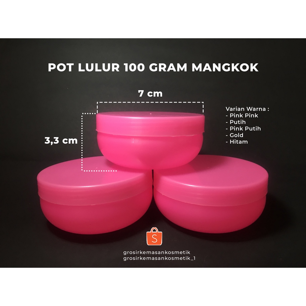 Pot lulur 100gr mangkok putih