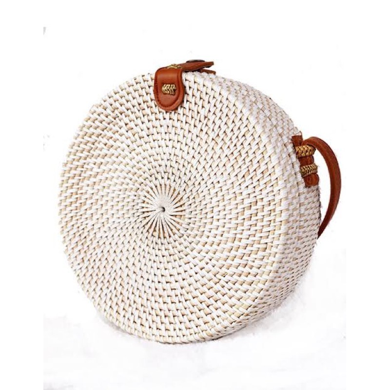 tas rotan sling bag cantik