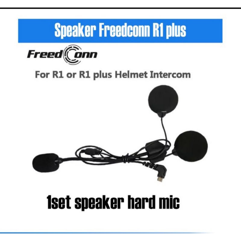 headset intercom freedconn r1+ lengkap 2 mic soft hard