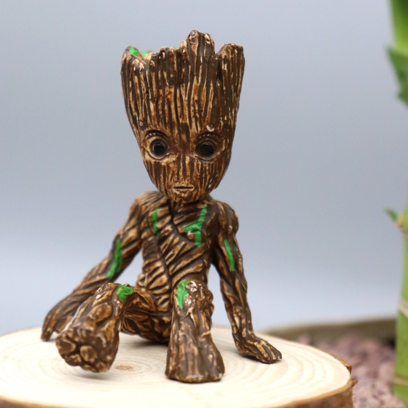 Mainan Action Figure Marvel Guardians Of The Galaxy Tiny 2 Groot Baby Tree Man Ukuran 6cm Untuk Dekorasi Meja