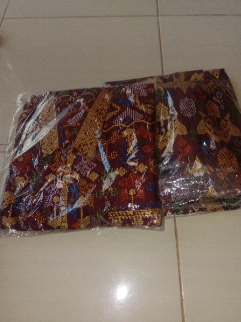 Sarimbit Couple Batik Rok N Blus Wanita Mentari Prodo Panjang Maroon