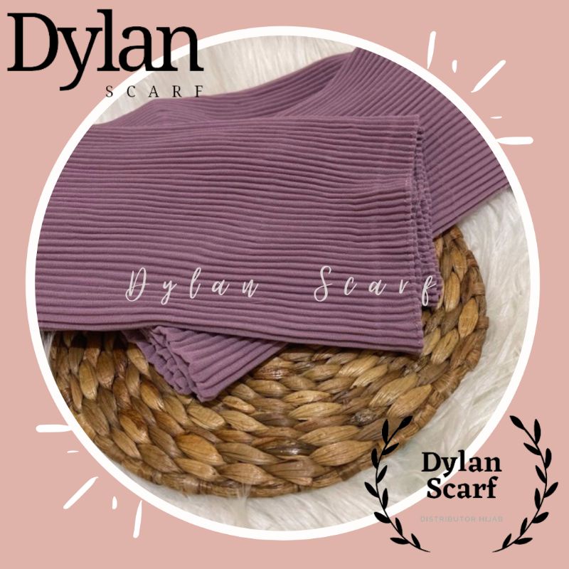 Jilbab Pashmina Plisket Ceruty Babydoll Premium Import-Dusty Purple