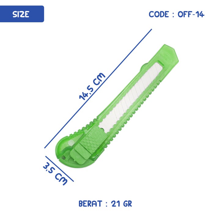 

Cutter Murah Warna Warni Alat Kantor (Off-14)