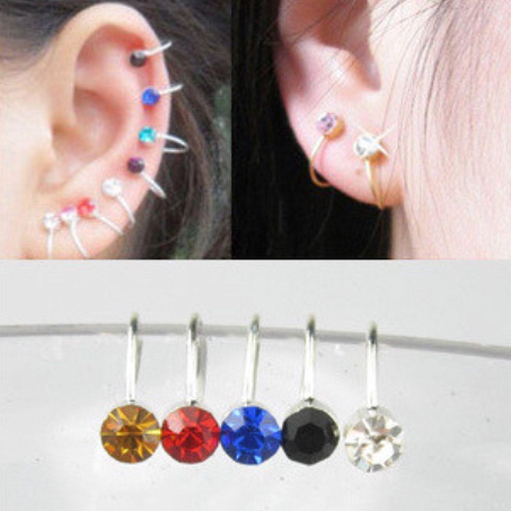 Lily Clip On Earrings Fashion Hadiah Perhiasan Tanpa Tindik Tragus Earrings