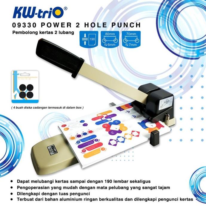 

Pembolong Kw-Trio 9330 Power Punch 2 Hole Terlaris