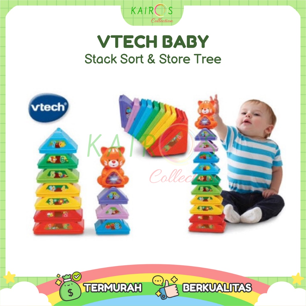 Vtech Baby Stack Sort &amp; Store Tree Mainan Edukasi Anak