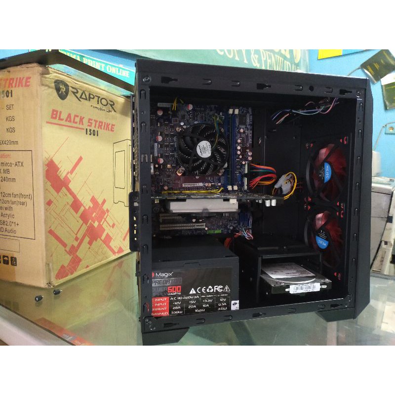 PC GAME/DESAIN CORE I3 RAM 8GB SSD 120GB VGA CARD