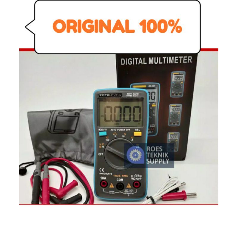 multi ddigital ori100%/           Multitester Digital ZOTEK ZT102 Avometer ORIGINAL