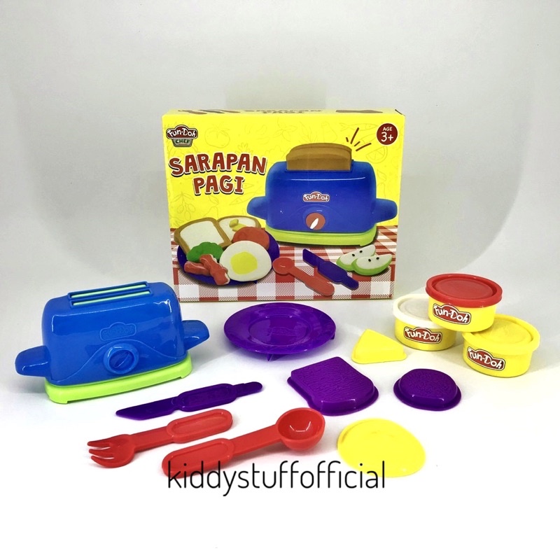 ✳️ Mainan Play Doh Sarapan Pagi | Mainan Lilin Anak Kue & Roti | Play Doh Kitchen | Fun Doh Kitchen