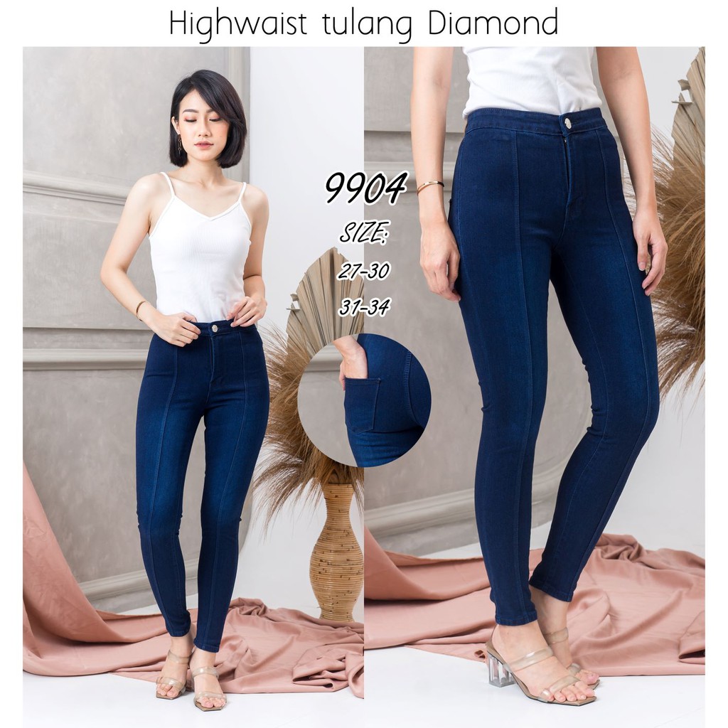 7C-G CELANA JEANS PREMIUM HIGHWAIST TULANG /PINGGANG TINGGI /STREACH /6 COLOUR /27 - 34