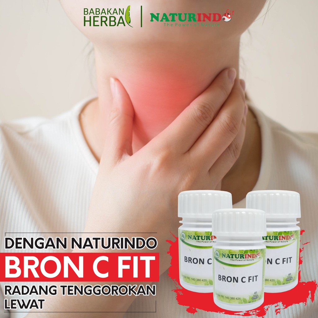 

Obat Herbal Radang Tenggorokan Naturindo Bron C Fit 100% Alami