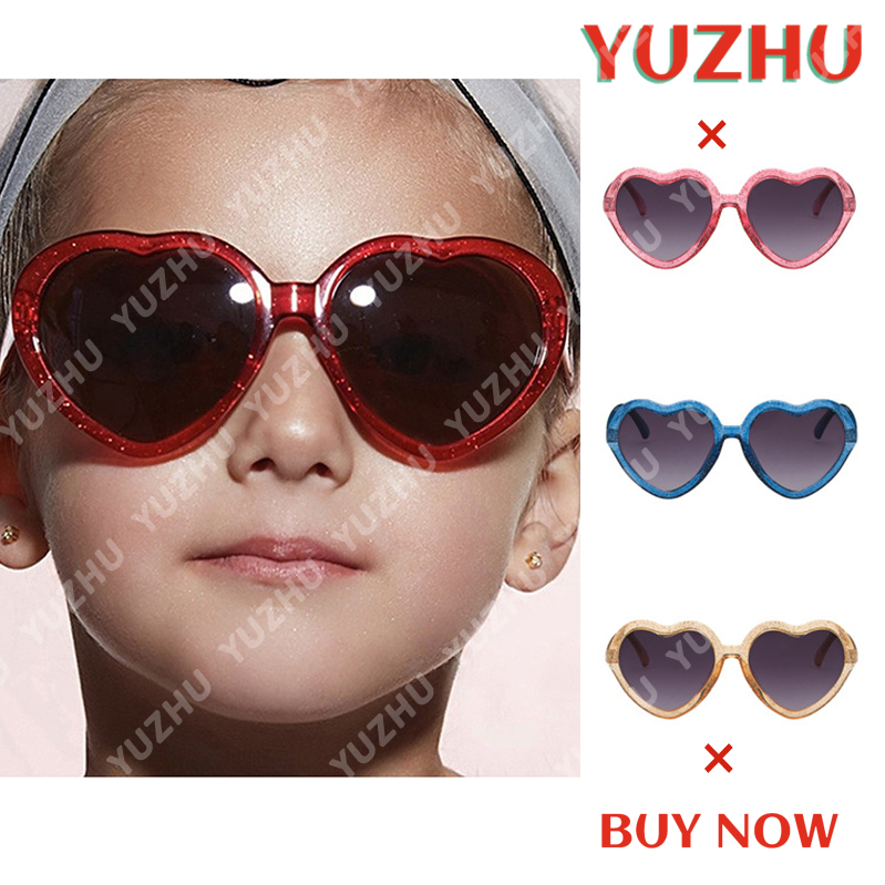 【YUZHU】COD New Fashion Kerai Berkedip Halus Bingkai Kacamata berbentuk Hati untuk Anak-anak