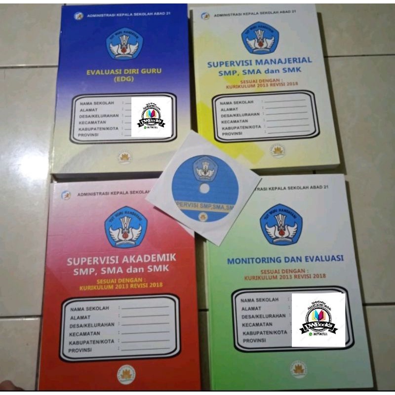 

BUKU SUPERVISI SEKOLAH SMP,SMA,SMK(isi4 buku dan cd)