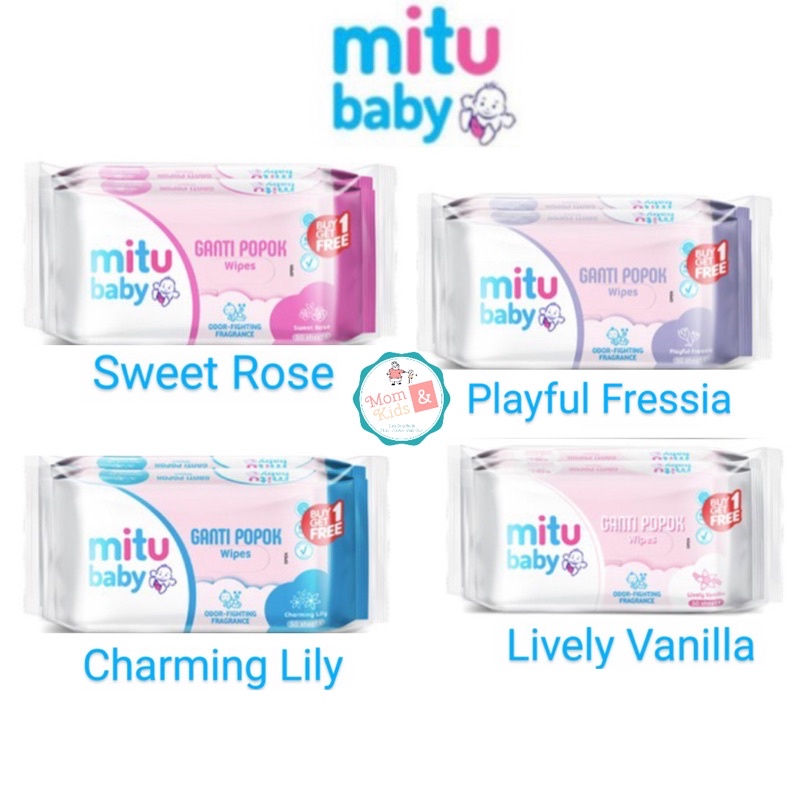 Mitu Baby Wipes Buy 1 get 1 isi 50 s