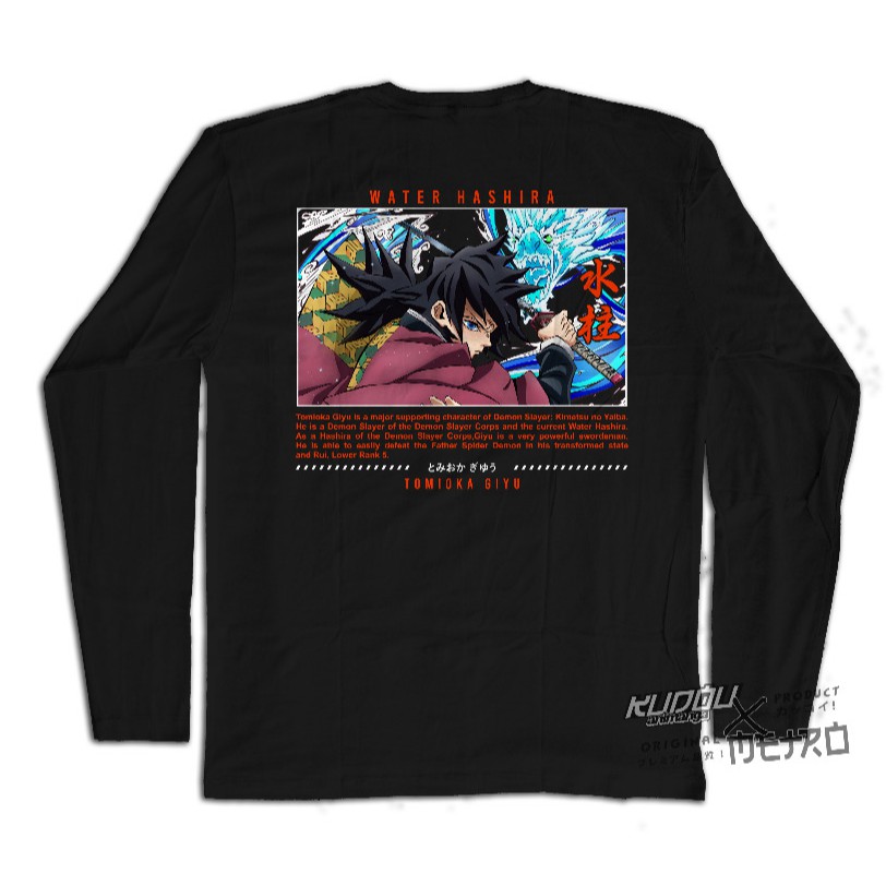 Longsleeve Giyu The Water Hashira Demon Slayer Kimetsu No Yaiba Anime Manga Premium