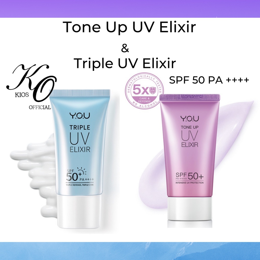 YOU TRIPLE UV ELIXIR SUNSCREEN GEL TONE UP UV ELIXIR HYALURONIC ACID SPF 50+ PA++++