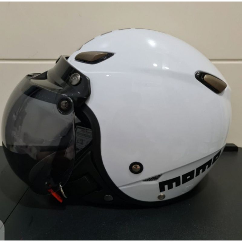 Helm JPN kawai momo Putih Gloss kaca bogo