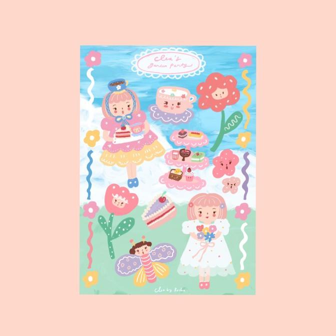 

(BISA COD) Garden Party Sweet Cute Sticker Waterproof GRATIS ONGKIR Kode 120