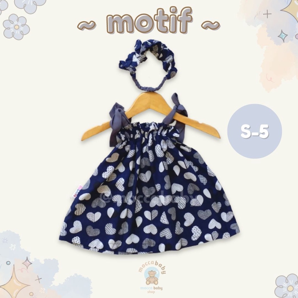 MBSS - BBB DRESS NICOLE dress anak perempuan bayi motif bunga lucu free headband