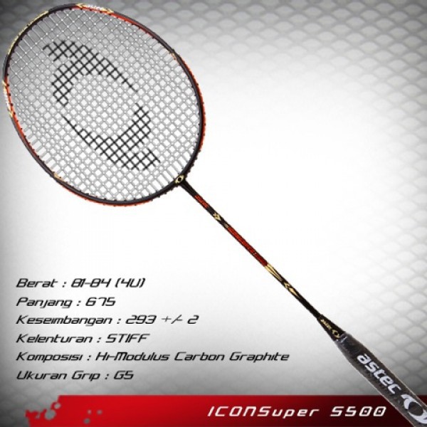 Raket Badminton Astec Iconsuper s500 / ICON SUPER S500 - Original