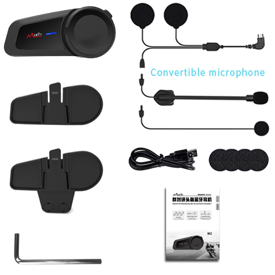 Maxto M2 Intercom Bluetooth Helm 6 Rider Original-1