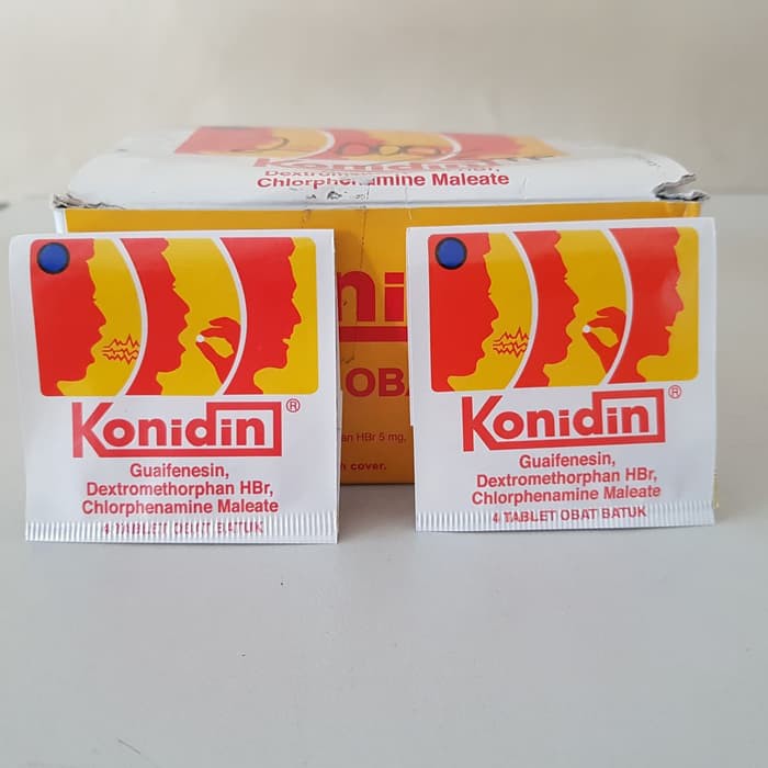 KONIDIN STRIP ISI 4 TABLET OBAT BATUK FLU DEMAM SAKIT KEPALA NYERI