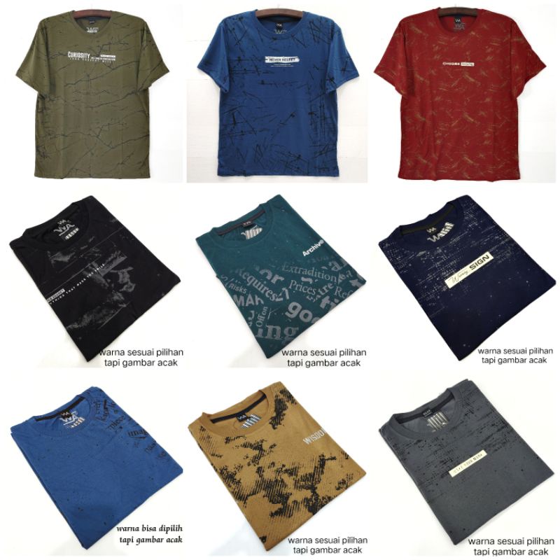Kaos oblong distro murah tulisan basic L XL