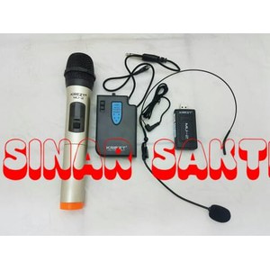 Murah Mic Wireless Krezt MU-2 ( Pegang + Headset )