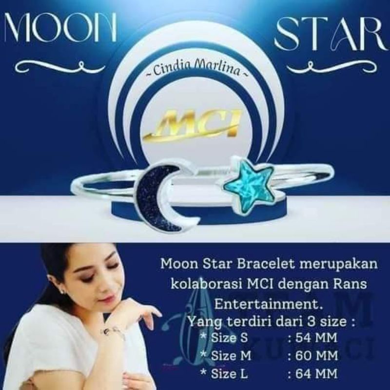 Gelang Moon Star Original MCI blue L