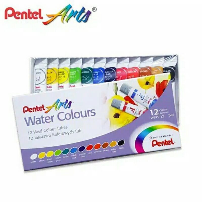 

Cat Air Water Colours Pentel Arts 12 Warna Pasta Color