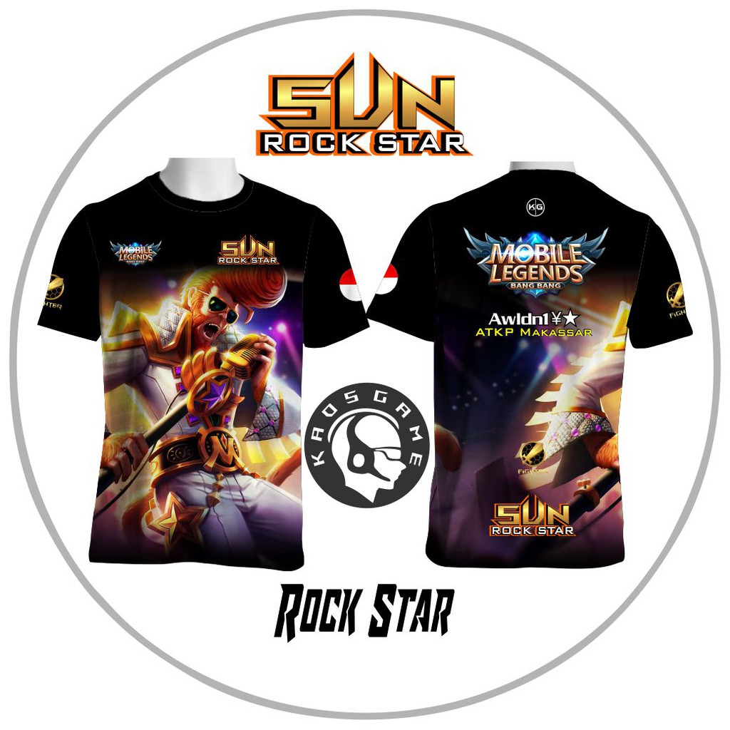 Kaos SUN Mobile Legends Skin Lengkap Shopee Indonesia