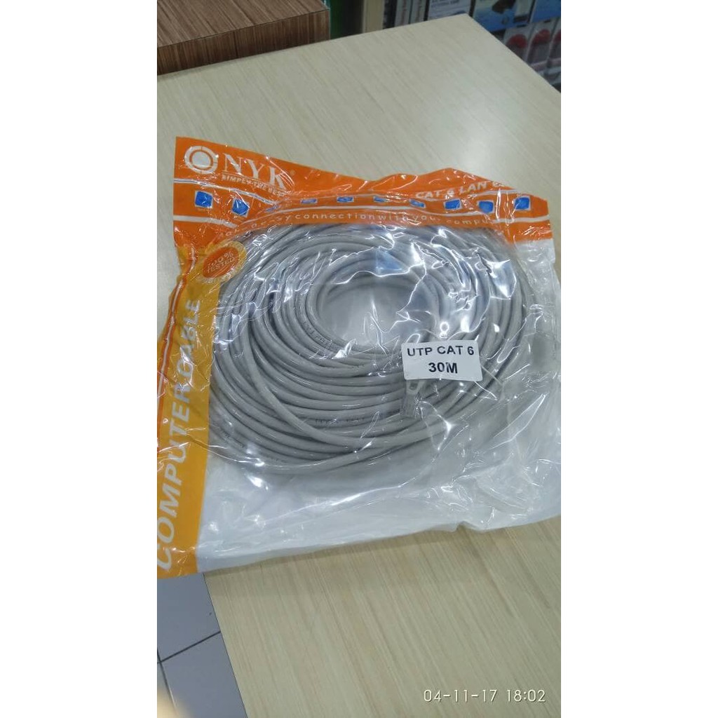 kabel LAN 30M Cat6 UTP cable Lan 30 meter cat 6 High Quality-kabel LAN