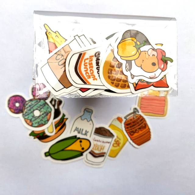 

Stiker scarpbook makanan waterproff
