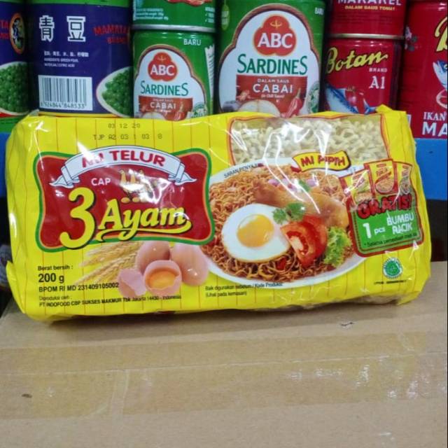 Mie telur cap 3 ayam/ mie 3 ayam/ mie telur