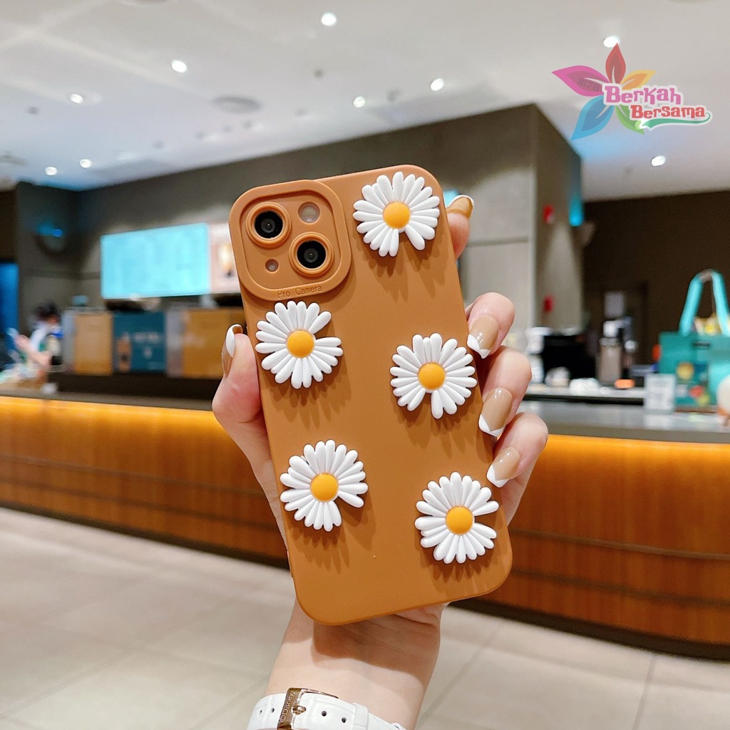 SOFTCASE PROCAMERA BUNGA DAISY 3D IPHONE 13 MINI PRO MAX BB7047