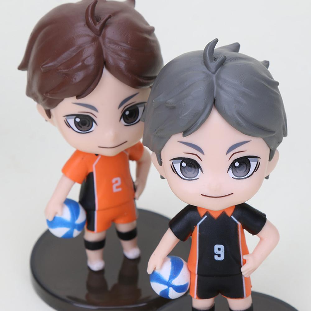 Lanfy Haikyuu Figure PVC 4pcs/set Figure Mainan Yu Nishinoya Action Figure Tobio Kageyama