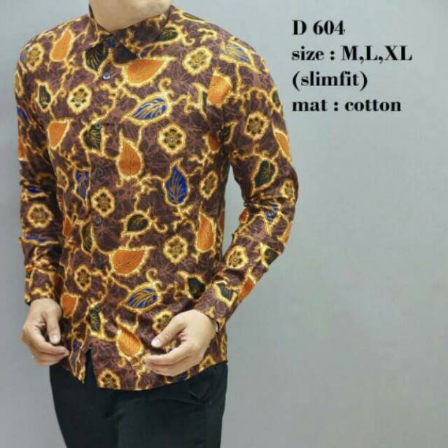 BAJU KEMEJA BATIK PRIA SLIM FIT MODERN MEWAH LB117