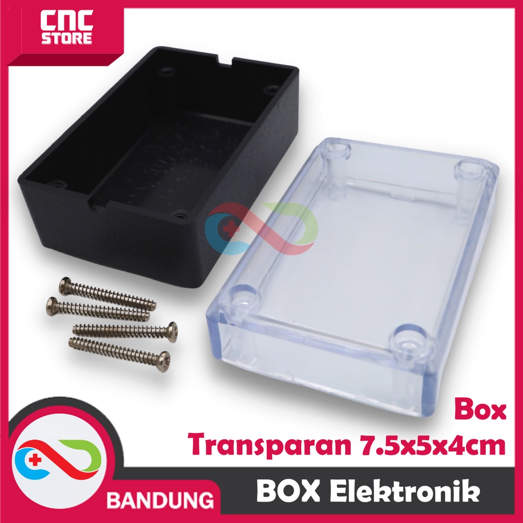 BOX TRANSPARAN BOX TOSO 36 LED 7,5X5X4CM KOTAK ELEKTRONIK BOX ELECTRONIC RANGKAIAN