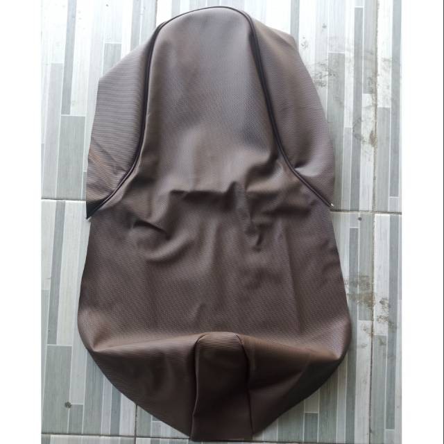 Kulit jok motor Honda Scoopy Coklat-cover jok scoopy coklat/ hitam