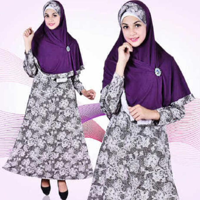 KUALITAS BAGUS SYARI DIANI NAVY FT GAMIS WANITA JERSEY NAVY