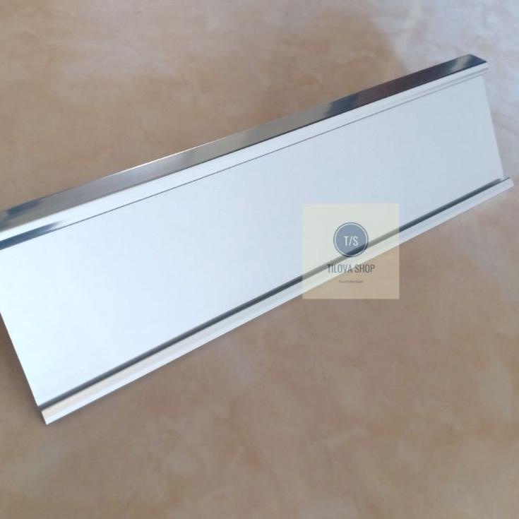 Serbu Obral TS-NAME PLATE HOLDER ( NPH ) ALUMUNIUM P.20 BESAR KECIL (BK) SILVER