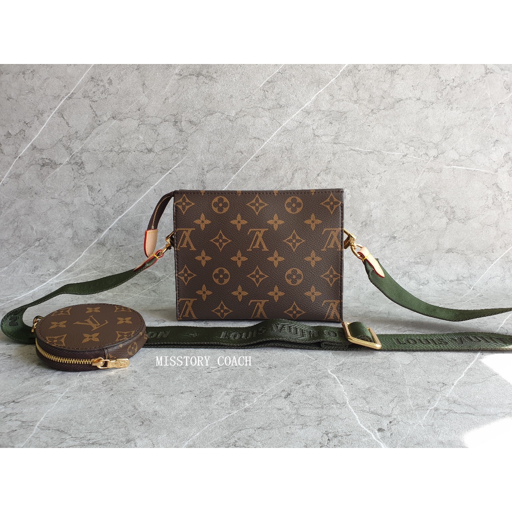 TAS BRANDED ELVI VUITTON TOILETRY STRAP SLING BAG