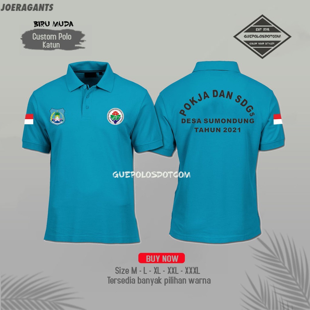 POLOSHIRT KEMENTERIAN DESA 03 - Kaos Polo SDGs dan POKJA Desa FREE NAMA DESA - Kaos Kerah SDGs murah