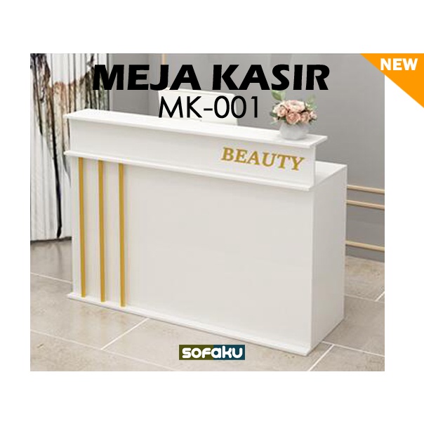 Meja Kasir MK-001 / Meja Kasir Minimalis Putih - Meja Kasir Toko Butik