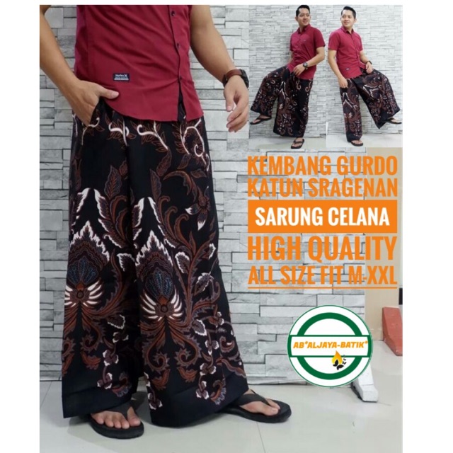 Sarung Celana Kembang Gurdo Katun Halus  &amp; Lebar