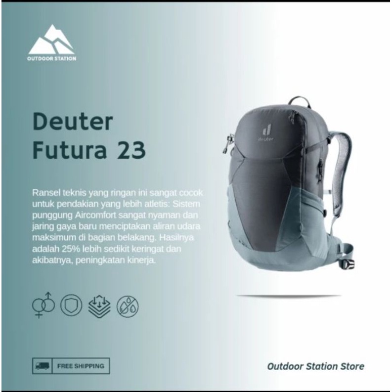 Tas backpack deuter futura 23 new logo